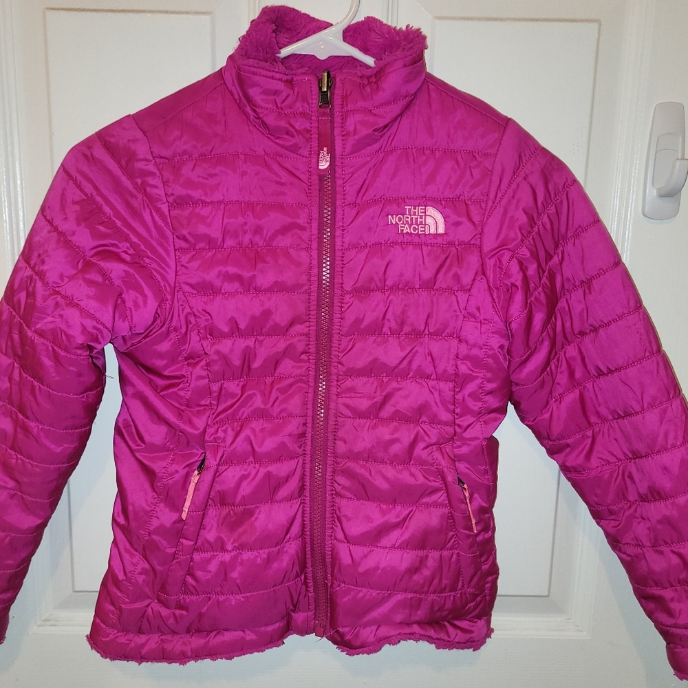 Girls M 8 The North Face reversible jacket/coat & L 10/12 jacket/coat